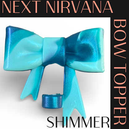 Cold Kiss | Teal | Shimmer | WAFFLE | 3D Bow & Boot Set