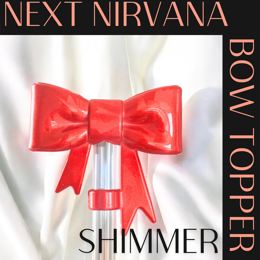 Crimson Crush Holographic | 3D BOW | Straw Topper 10mm