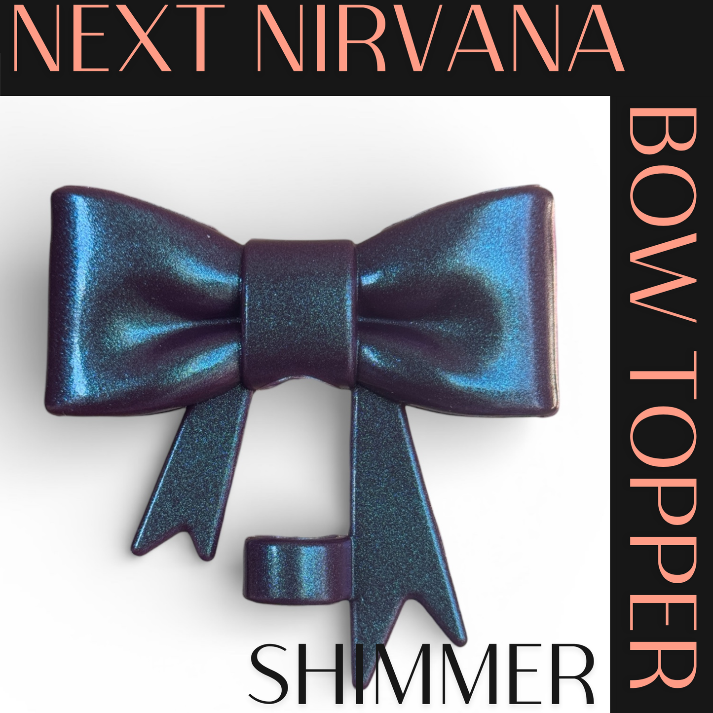 Ember After Dark | Shimmer | 3D Bow | Straw Topper 10mm