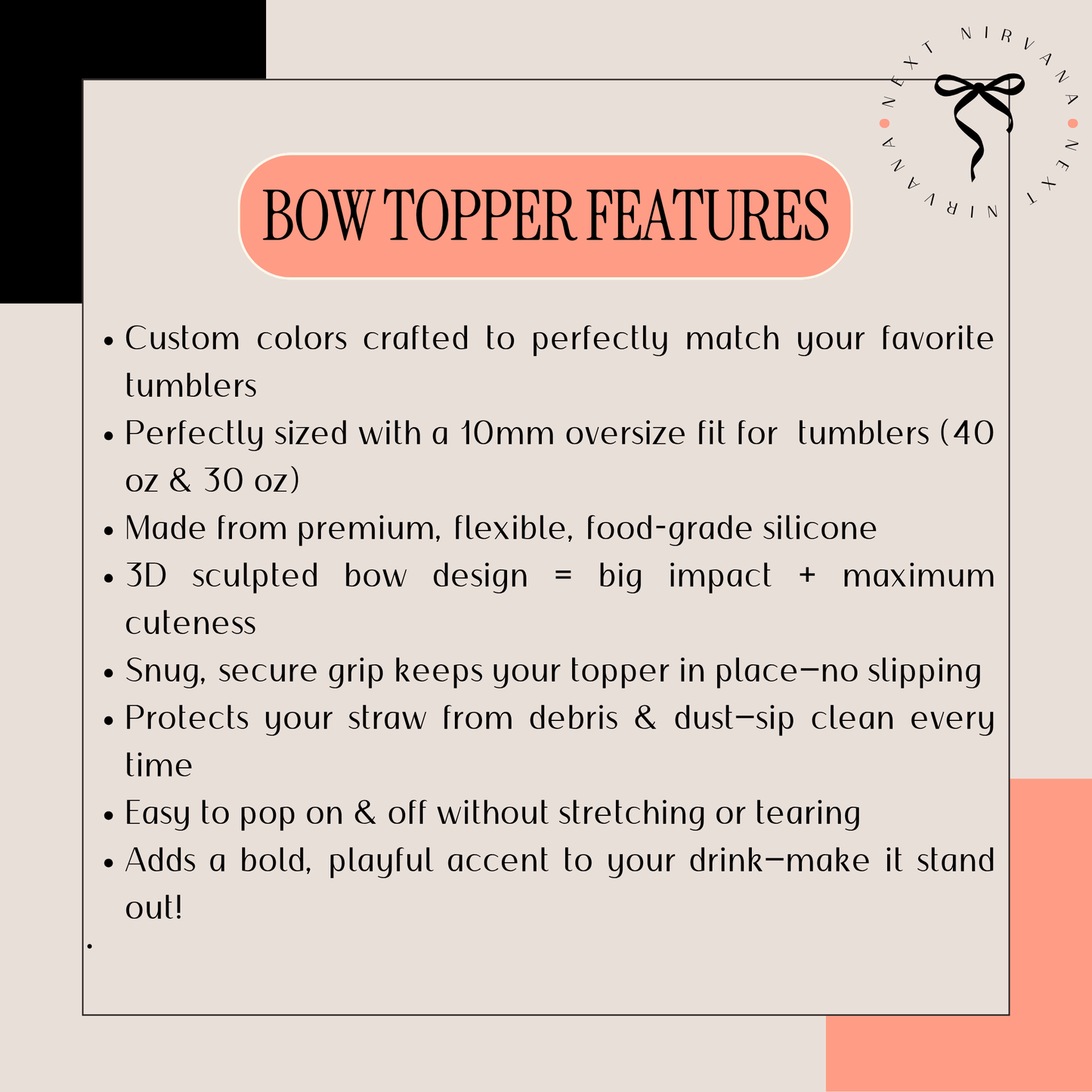 Silver Ice | Luxe Tumbler Bow