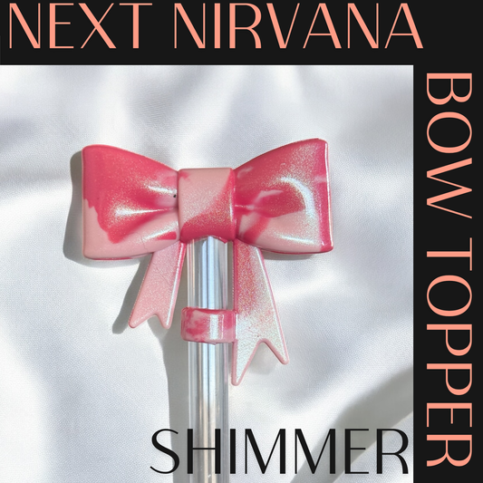 Hot Berry Summer Shimmer | 3D BOW | Straw Topper 10mm