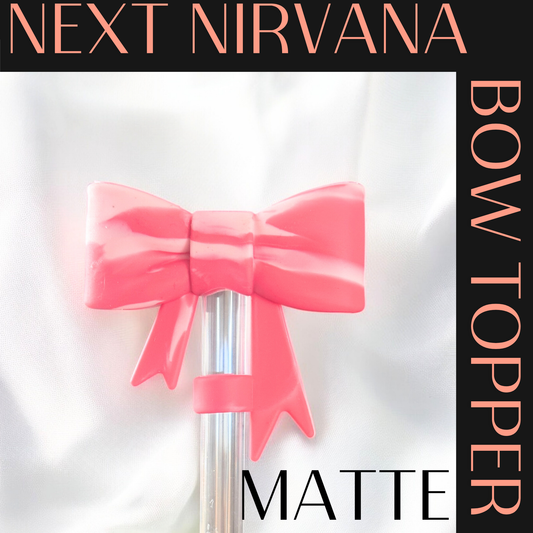 Hot Berry Summer Matte | 3D BOW | Straw Topper 10mm