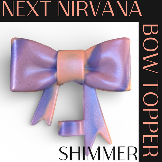 Love Spell | Lavender & Peach | Shimmer | 3D Bow | Straw Topper 10mm