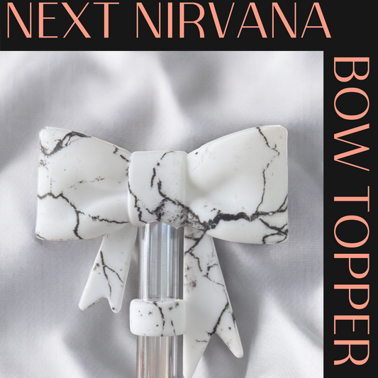 Marble | 3D Bow | Straw Topper 10mm