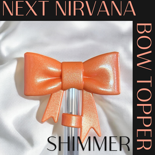 Tangerine Shimmer | 3D BOW | Straw Topper 10mm