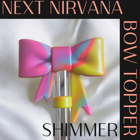 90's Neon Pop | 3D Bow | Straw Topper 10mm
