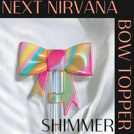 Summer Splash Shimmer | 3D BOW | Straw Topper 10mm