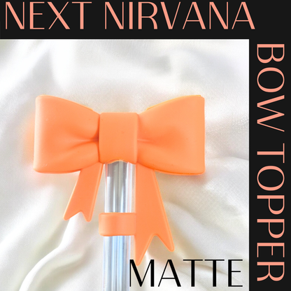 Tangerine Matte | 3D BOW | Straw Topper 10mm