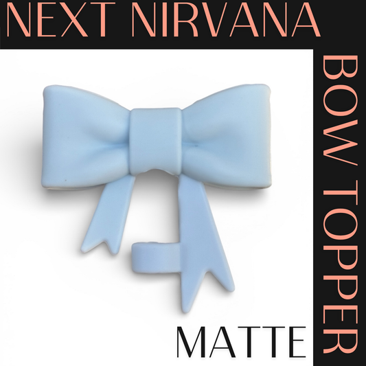Something Blue  | Matte | 3D Bow | Straw Topper 10mm