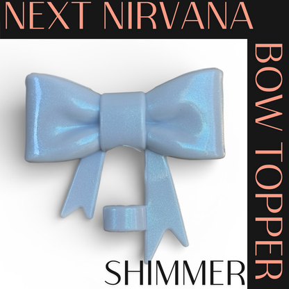 Something Blue  | Shimmer | 3D Bow | Straw Topper 10mm