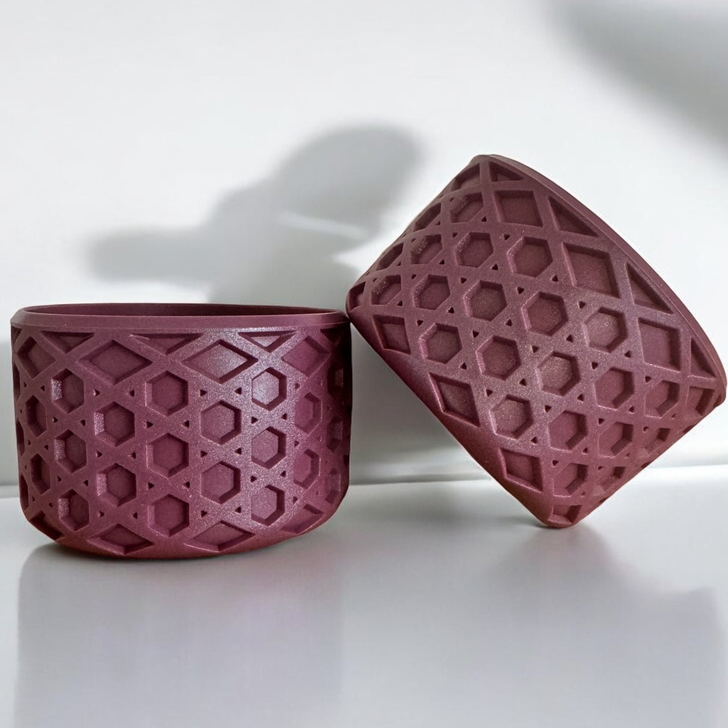 Mauve Shimmer Waffle | Silicone Tumbler Boot