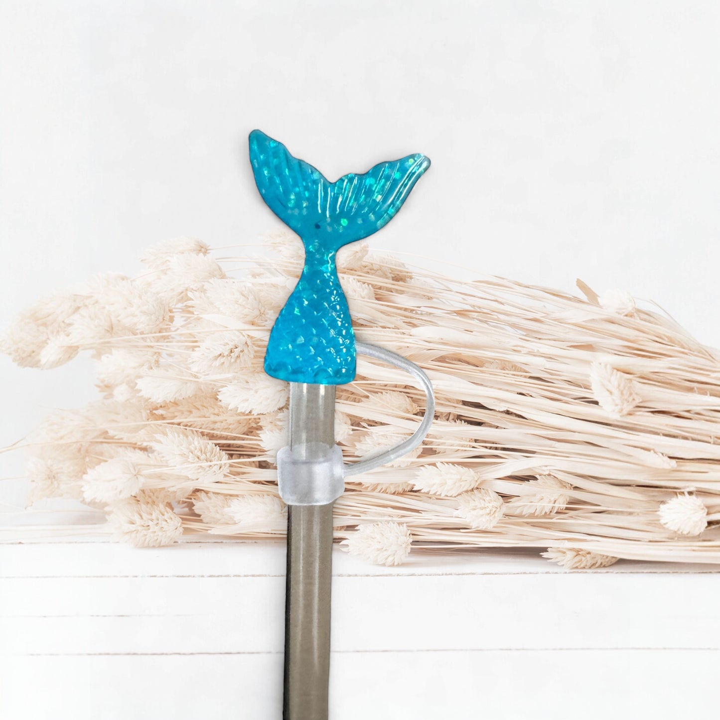 Ocean Blue Mermaid Tail  | Straw Topper 10mm