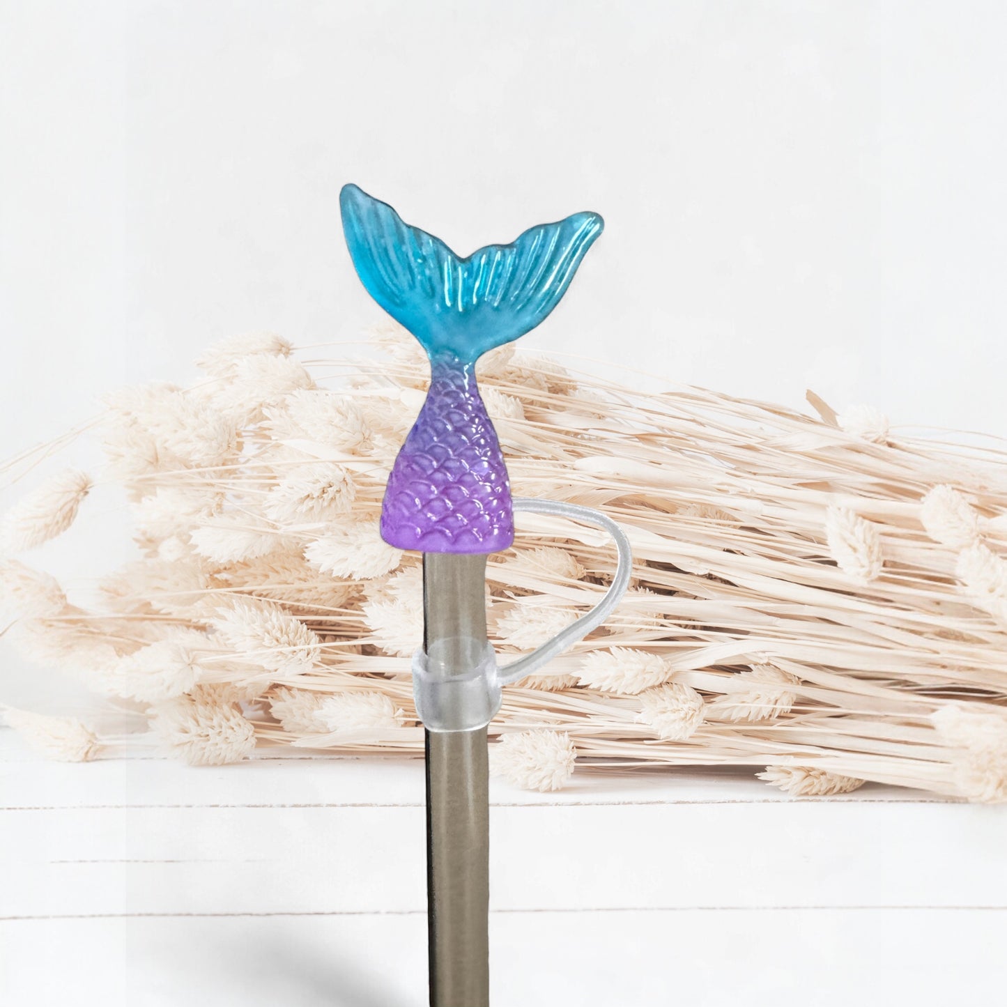 Blue & Purple  Mermaid Tail  | Straw Topper 10mm