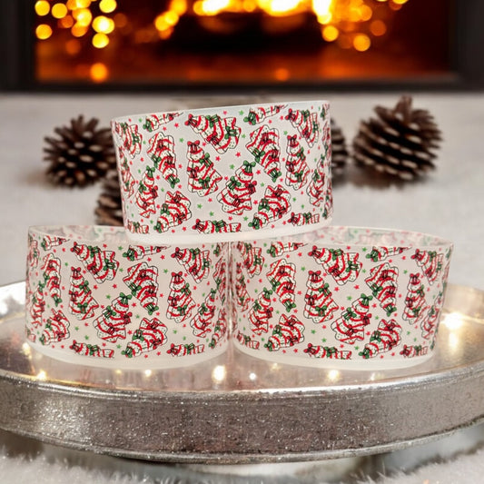 Christmas Cakes n' Bows | Semi Transparent | 3D Silicone Tumbler Boot