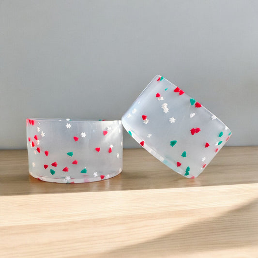 Glossy Christmas Confetti | Silicone Tumbler Boot