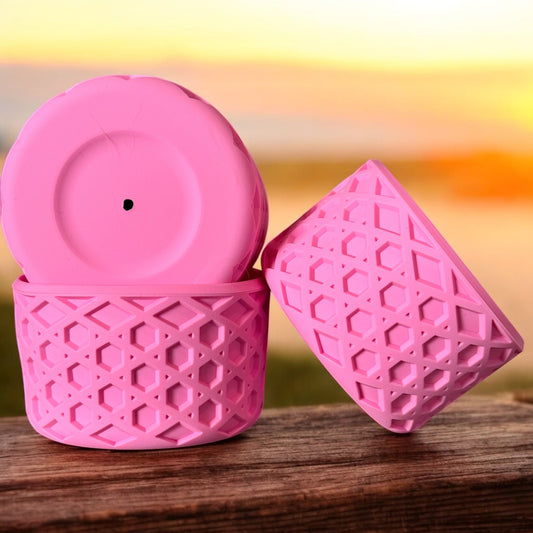 Pink Parade Handle | Waffle | Silicone Tumbler Boot