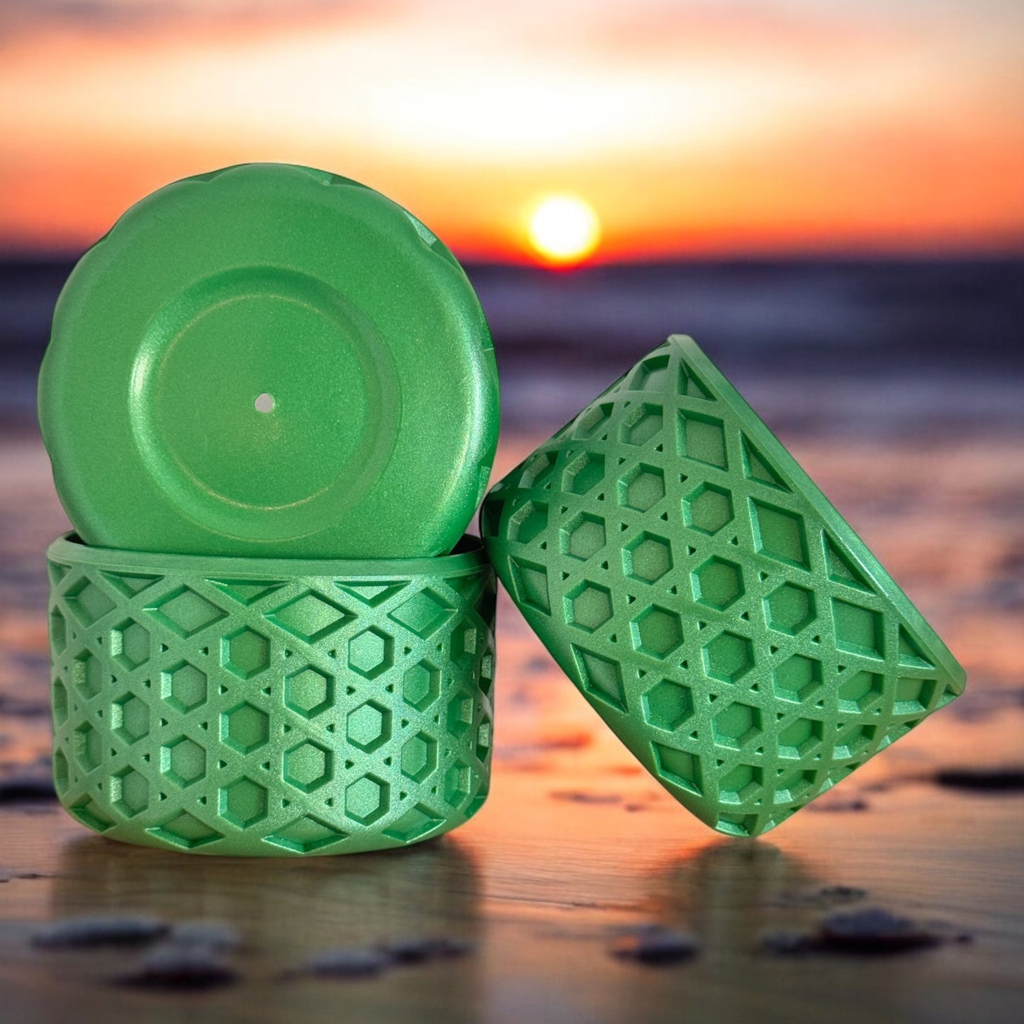 Apple Green Metallic | Waffle | Silicone Tumbler Boot