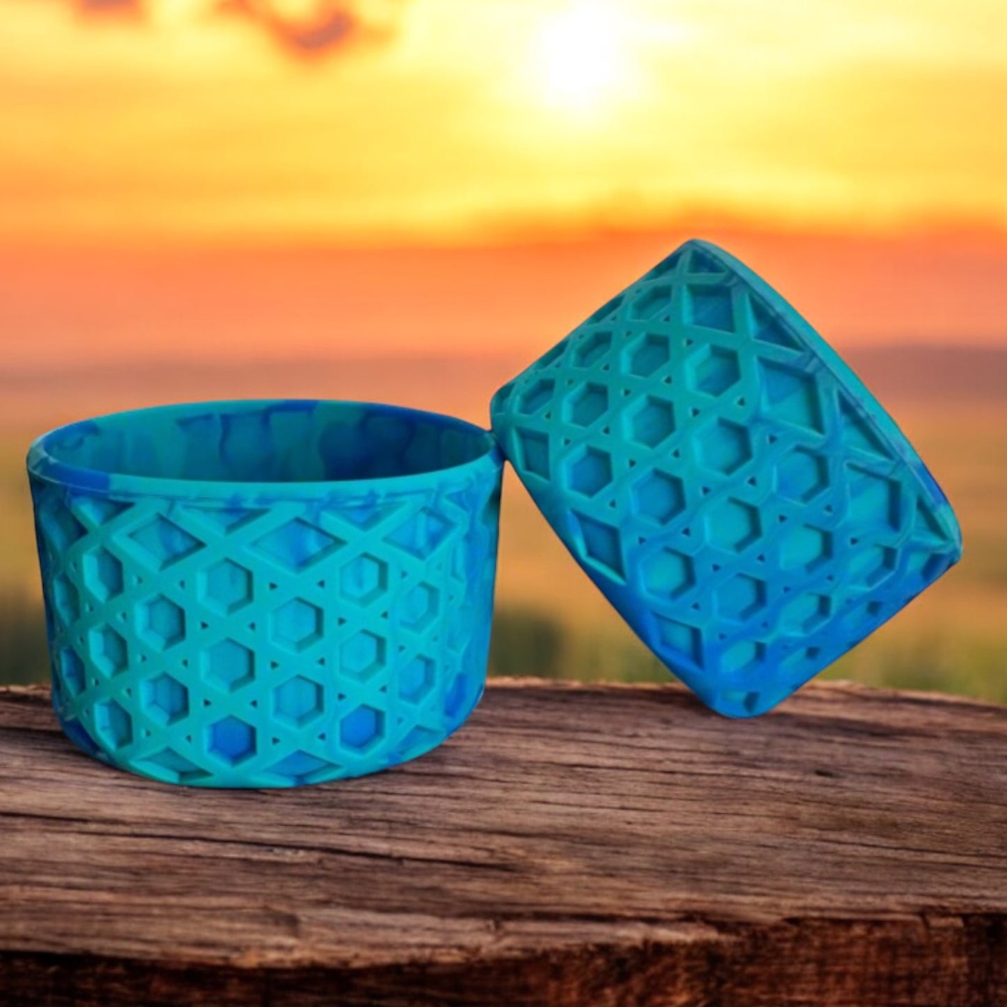 Aquamarine Waffle | Silicone Tumbler Boot