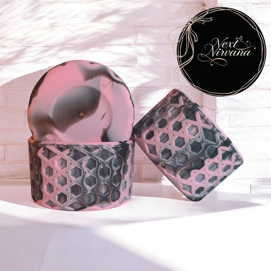 Light Pink & Black | Messi | Waffle | Silicone Tumbler Boot
