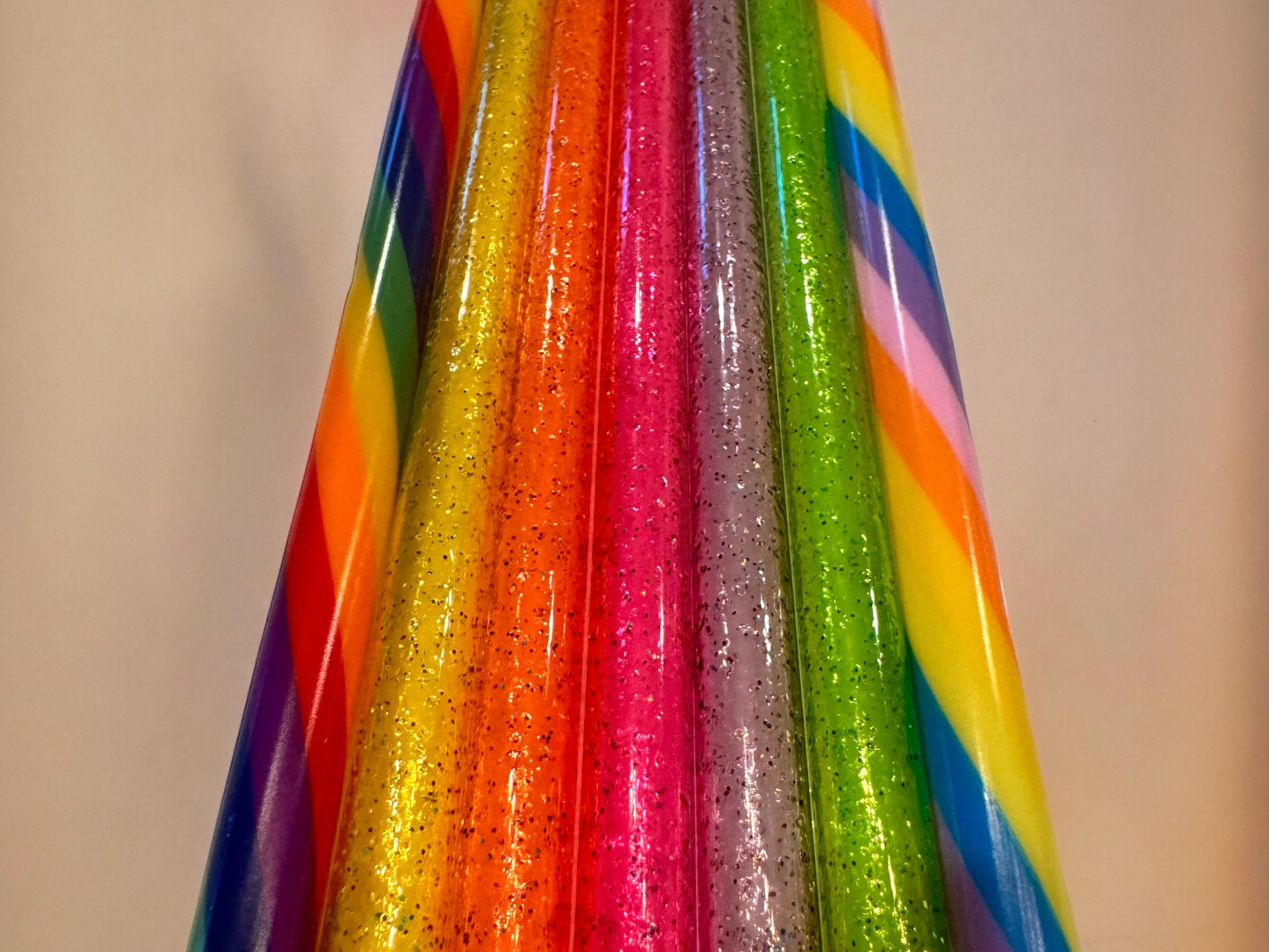 Rainbow Glitter Straw 7 Pack | 40oz Tumbler | Wide Fit