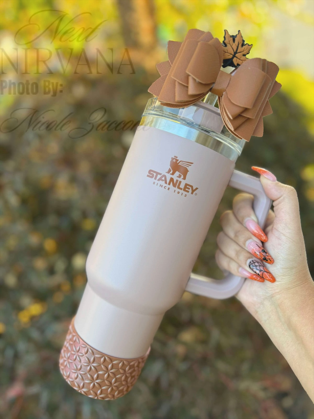 Strawflower Logo Shimmer | Flora | Silicone Tumbler Boot