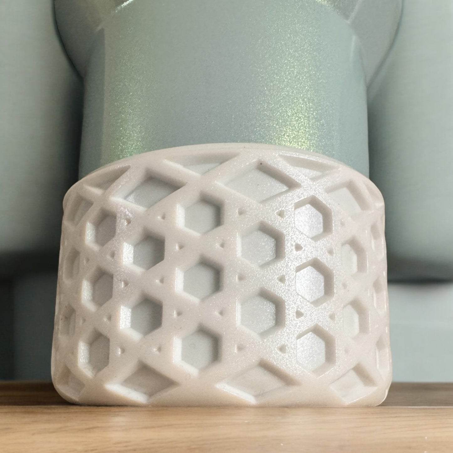 White Shimmer Waffle | Silicone Tumbler Boot