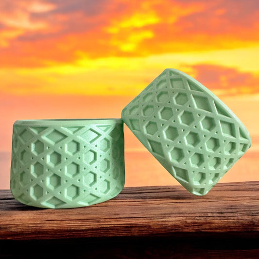 Mint Shimmer Waffle | Silicone Tumbler Boot