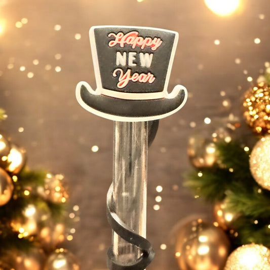 Happy New Year | Straw Topper 10mm