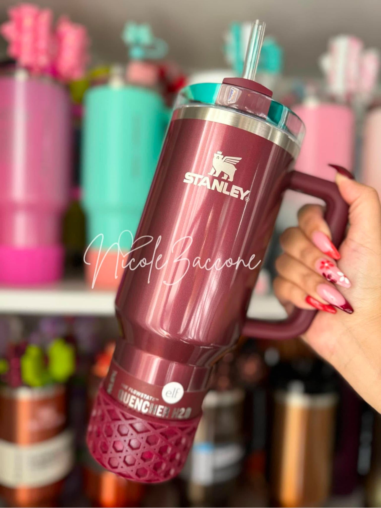 Cherry Mocha Shimmer | Waffle | Silicone Tumbler Boot