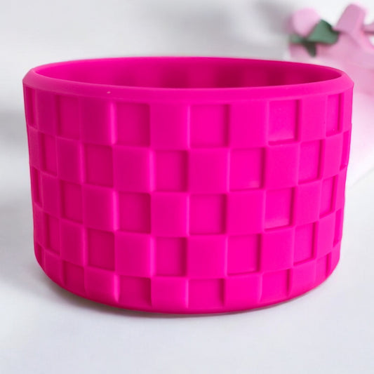 Hot Pink Checkers | Silicone Tumbler Boot