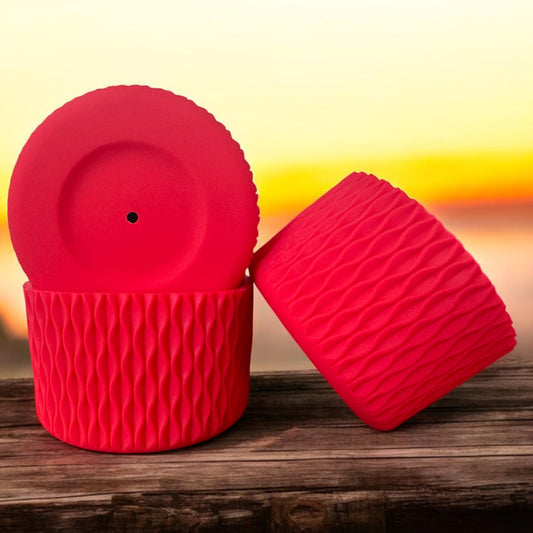 Red Waves | Silicone Tumbler Boot