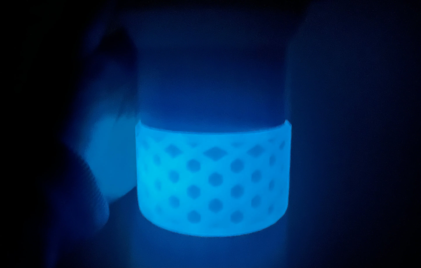 Clear & Blue Glow Waffle | Silicone Tumbler Boot