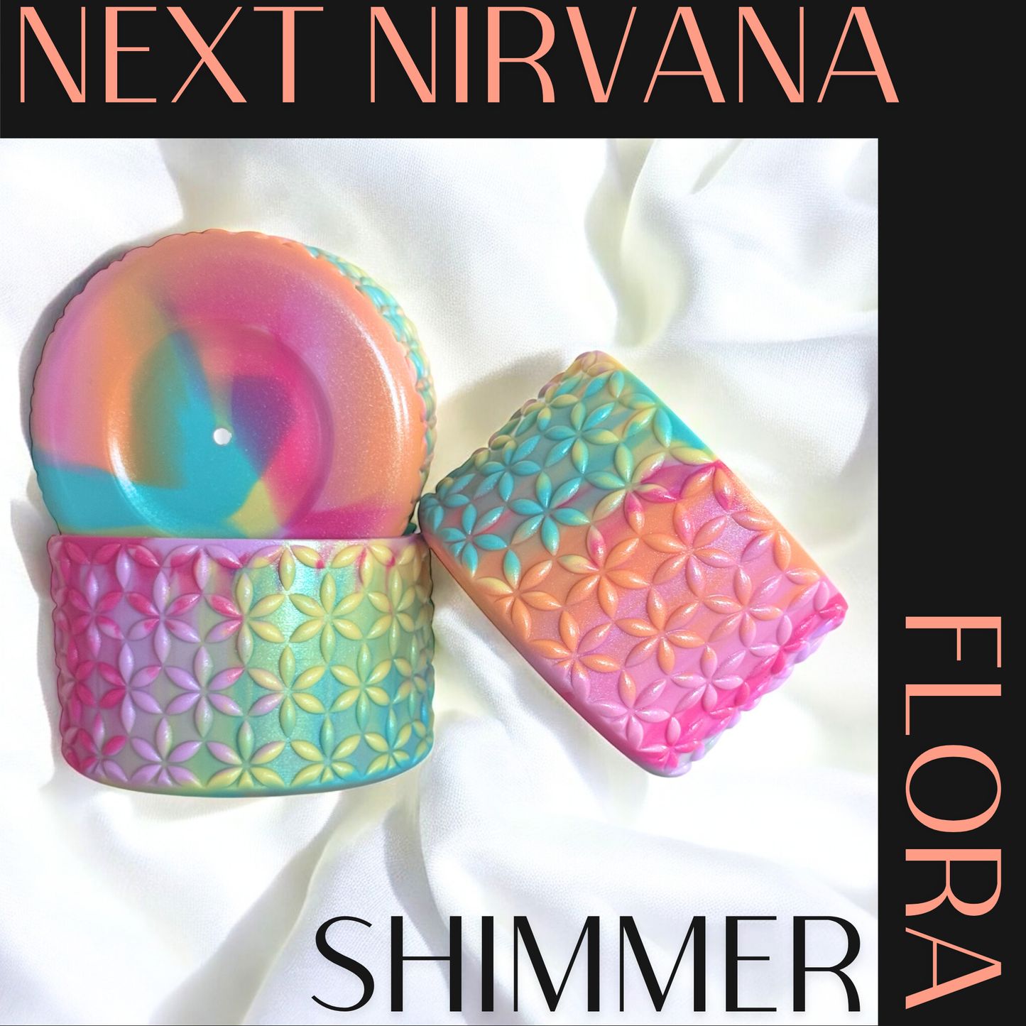 Summer Splash Shimmer | FLORA | Silicone Tumbler Boot