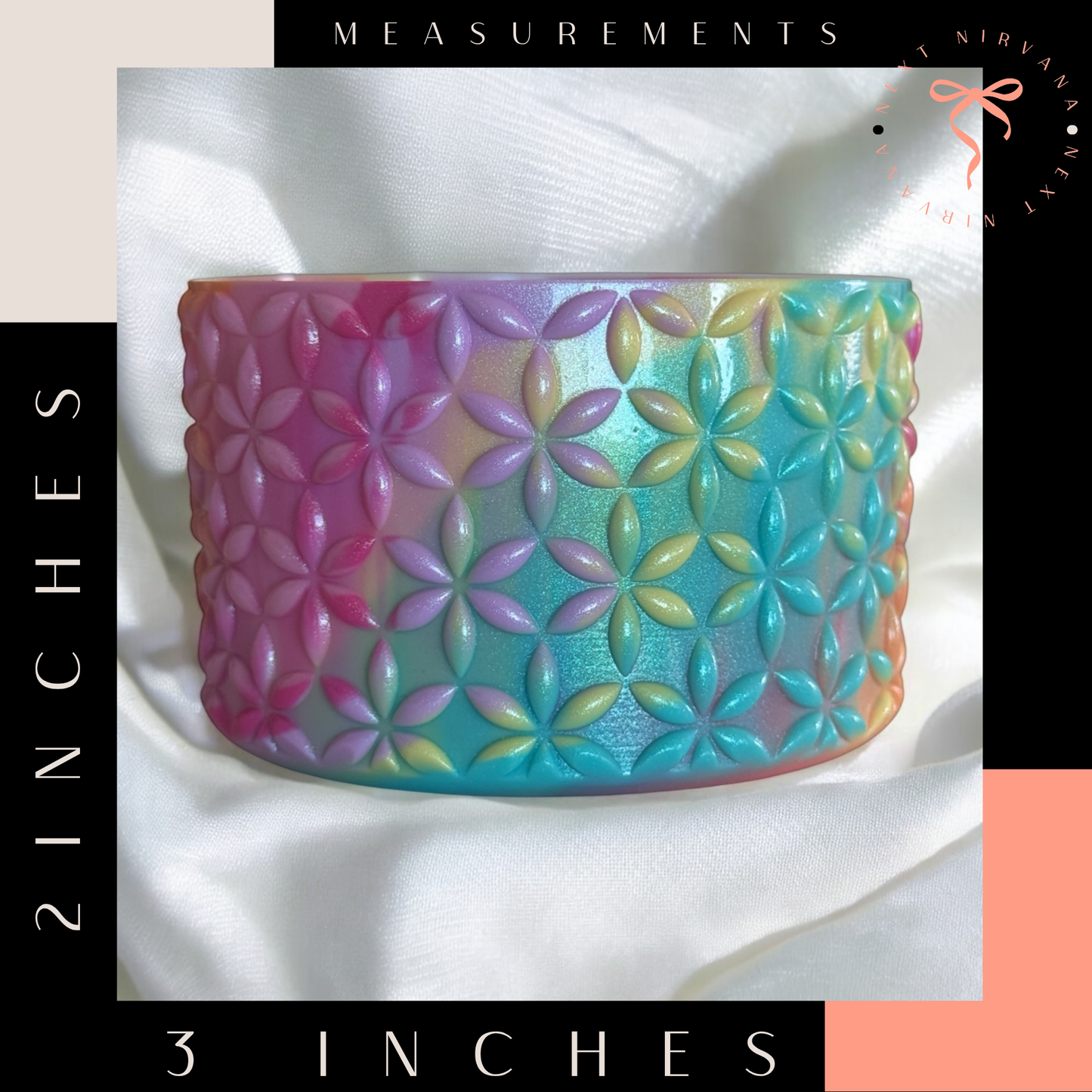 Summer Splash Shimmer | FLORA | Silicone Tumbler Boot
