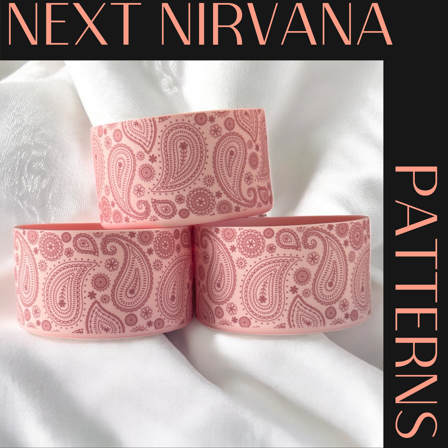 Pink Paisley | Silicone Tumbler Boot