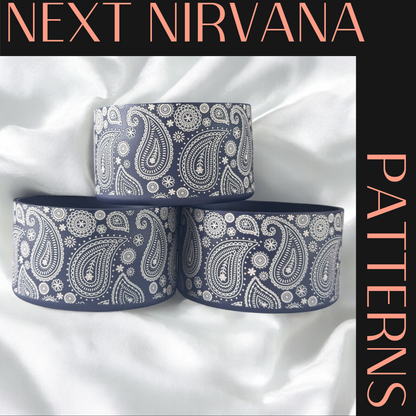 Navy Paisley | Silicone Tumbler Boot