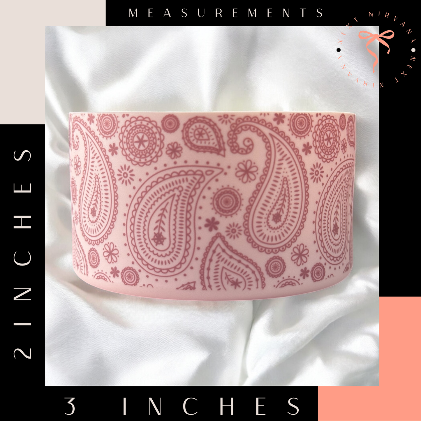 Pink Paisley | Silicone Tumbler Boot