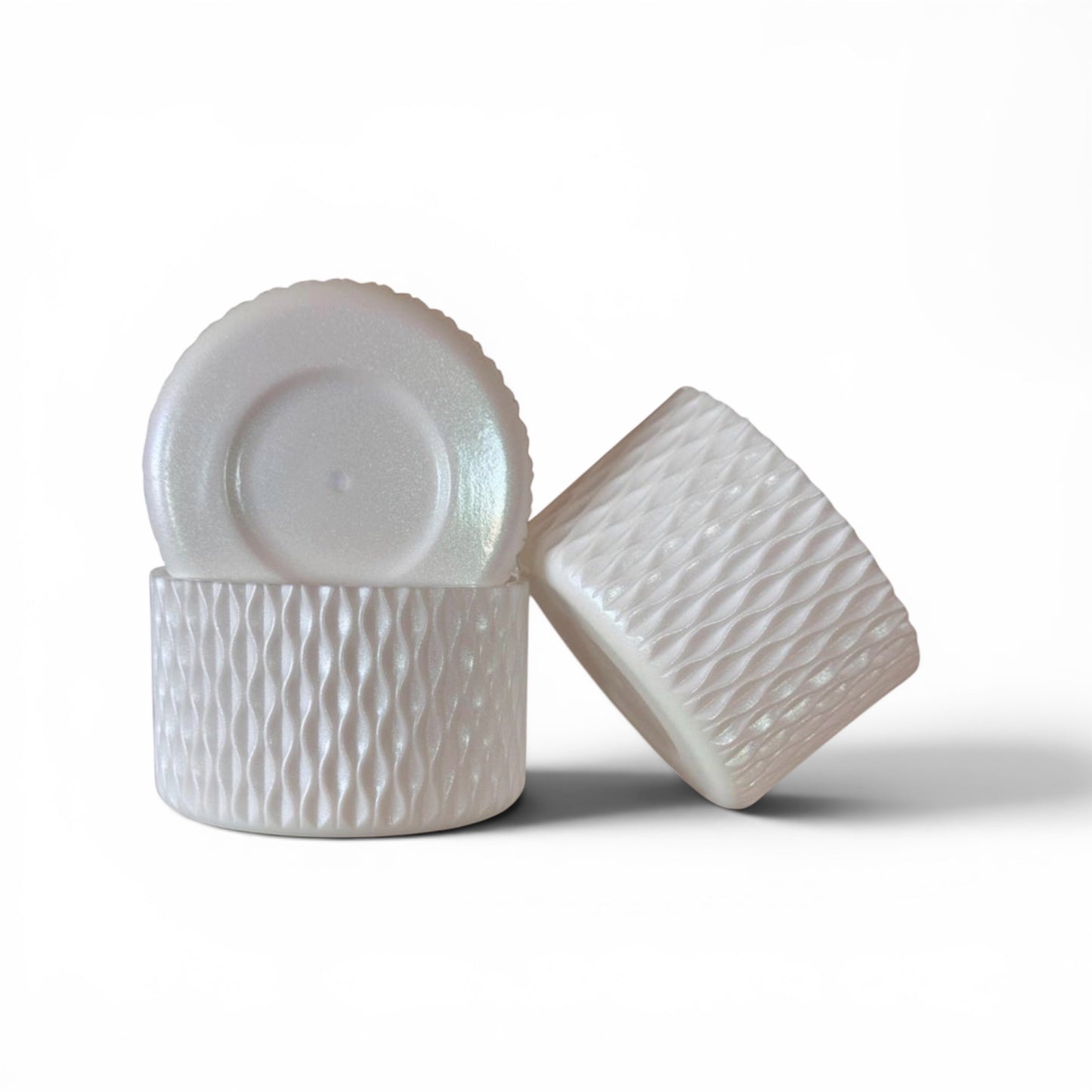 White Shimmer | WAVES | Silicone Tumbler Boot