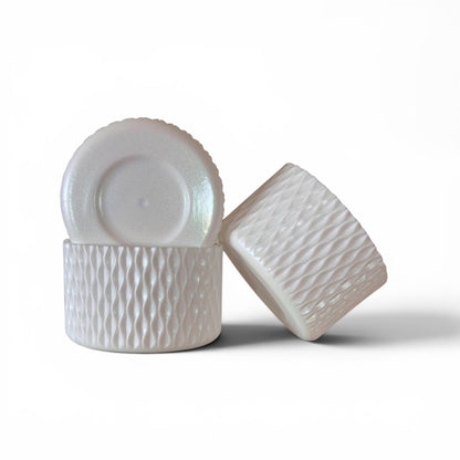 White Shimmer | WAVES | Silicone Tumbler Boot