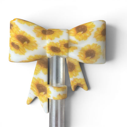 Sunflower Bow | 3D BOW | Straw Topper 10mm