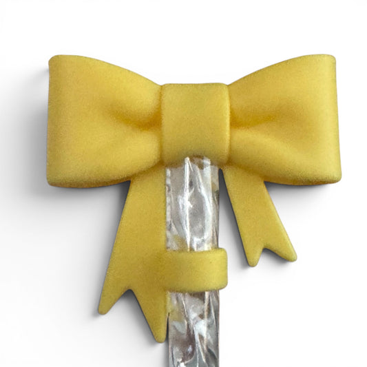 Yellow | 3D Bow | Straw Topper 10mm
