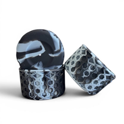 Black & Silver | WAFFLE | Silicone Tumbler Boot