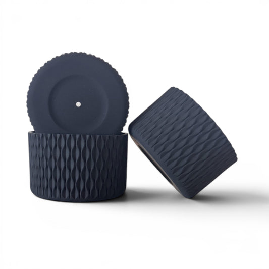 Black | WAVES | Silicone Tumbler Boot