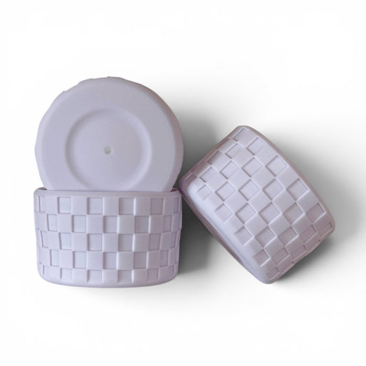 Pale Lavender Checkers | Silicone Tumbler Boot