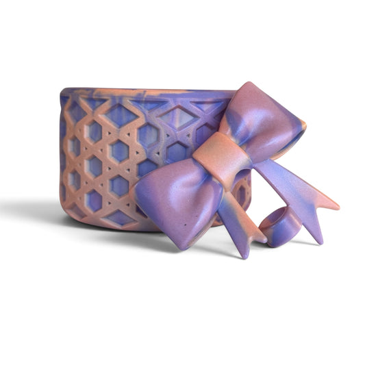 Love Spell | Lavender & Peach | Shimmer | WAFFLE | 3D Bow & Boot Set