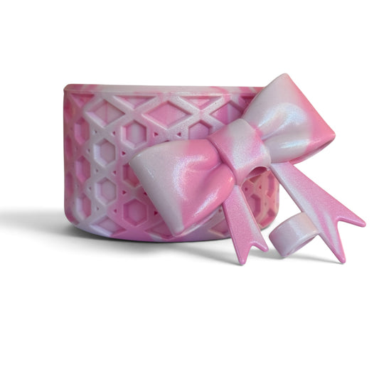 Peppermint Bow Pink | Shimmer | WAFFLE | 3D Bow & Boot Set