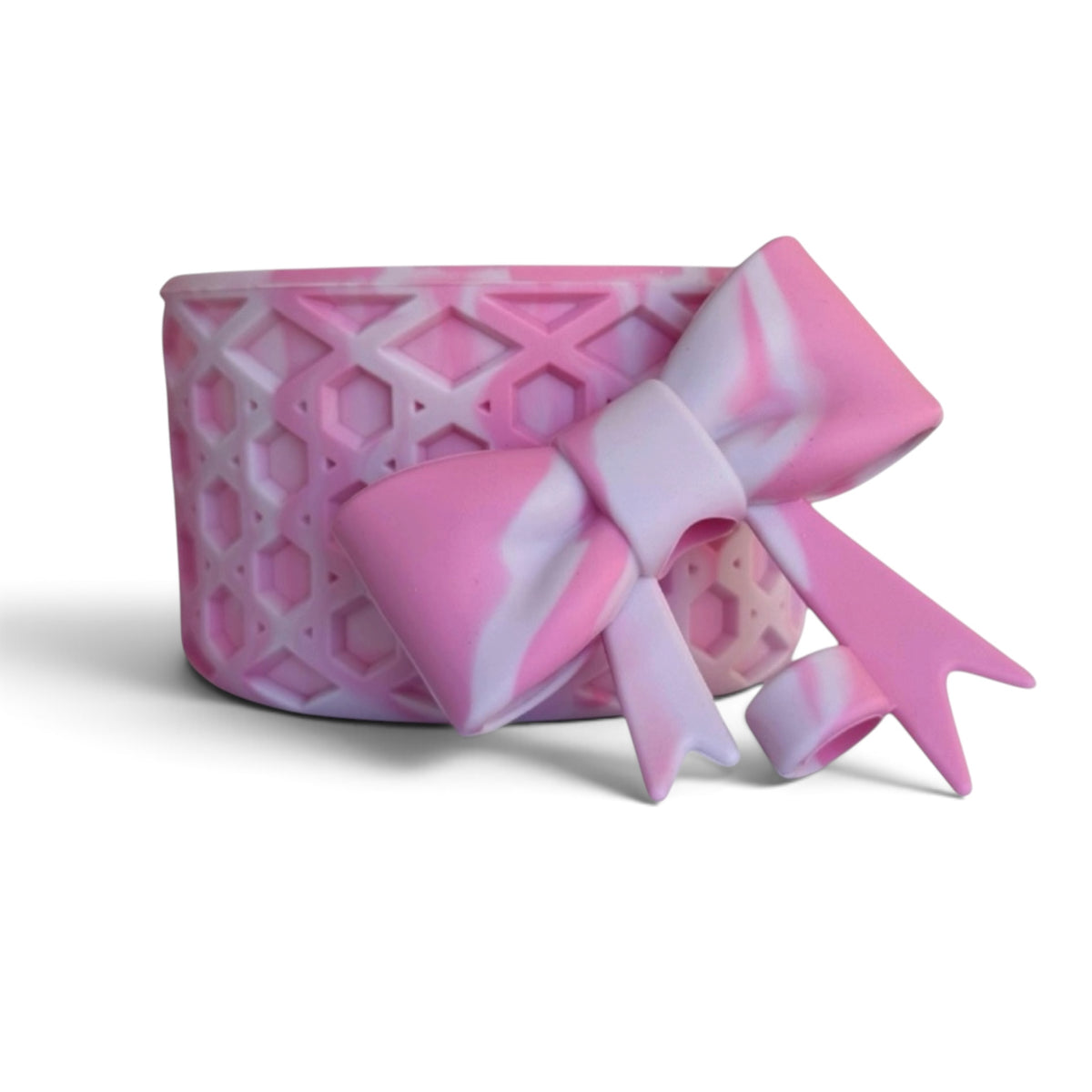 Peppermint Bow Pink | Matte | WAFFLE | 3D Bow & Boot Set