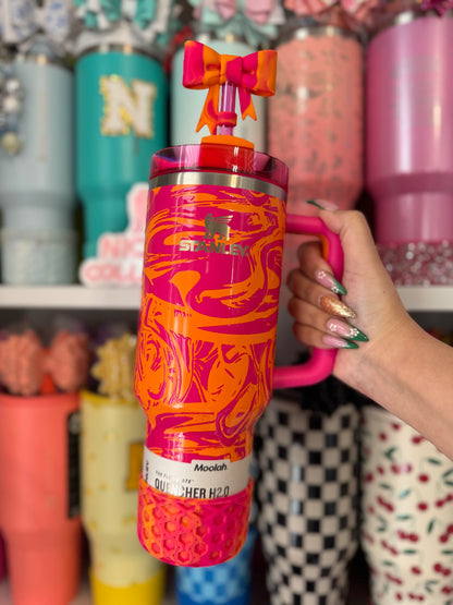 Summer Sunset Mix | Orange & Pink | WAFFLE | Silicone Tumbler Boot