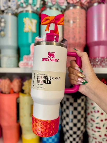 Summer Sunset Mix | Orange & Pink | WAFFLE | Silicone Tumbler Boot