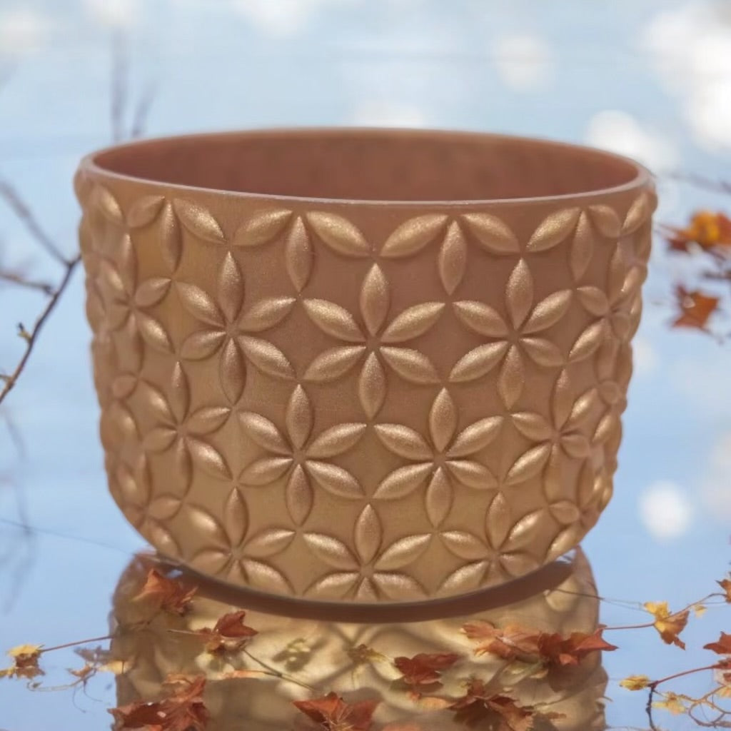 Metallic Gold | Flora | Silicone Tumbler Boot